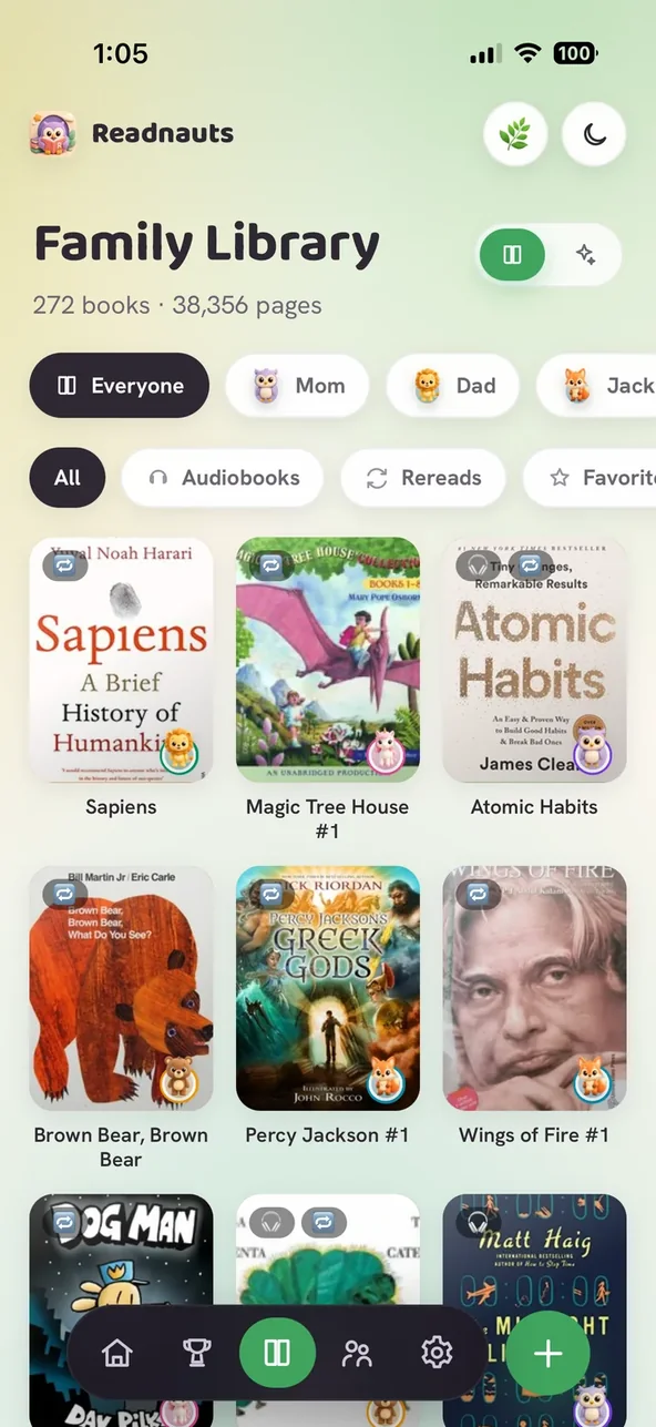 A reader's permanent library of book covers